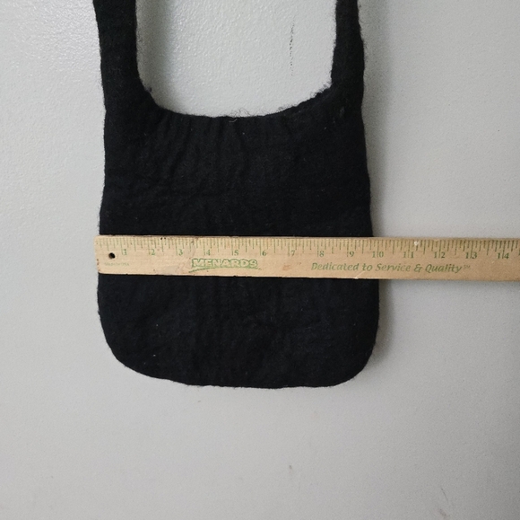 Multicolor Pom Pom Ball Purse Shoulder Bag 100% Wool Made In Nepal - Picture 8 of 11